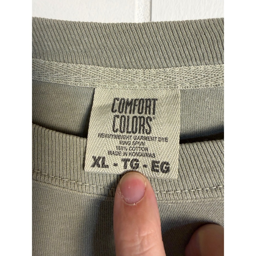 Halloween Comfort Colors Long Sleeve Tee‎ XL Sage Green Skeleton Mickey Graphic - Picture 4 of 7